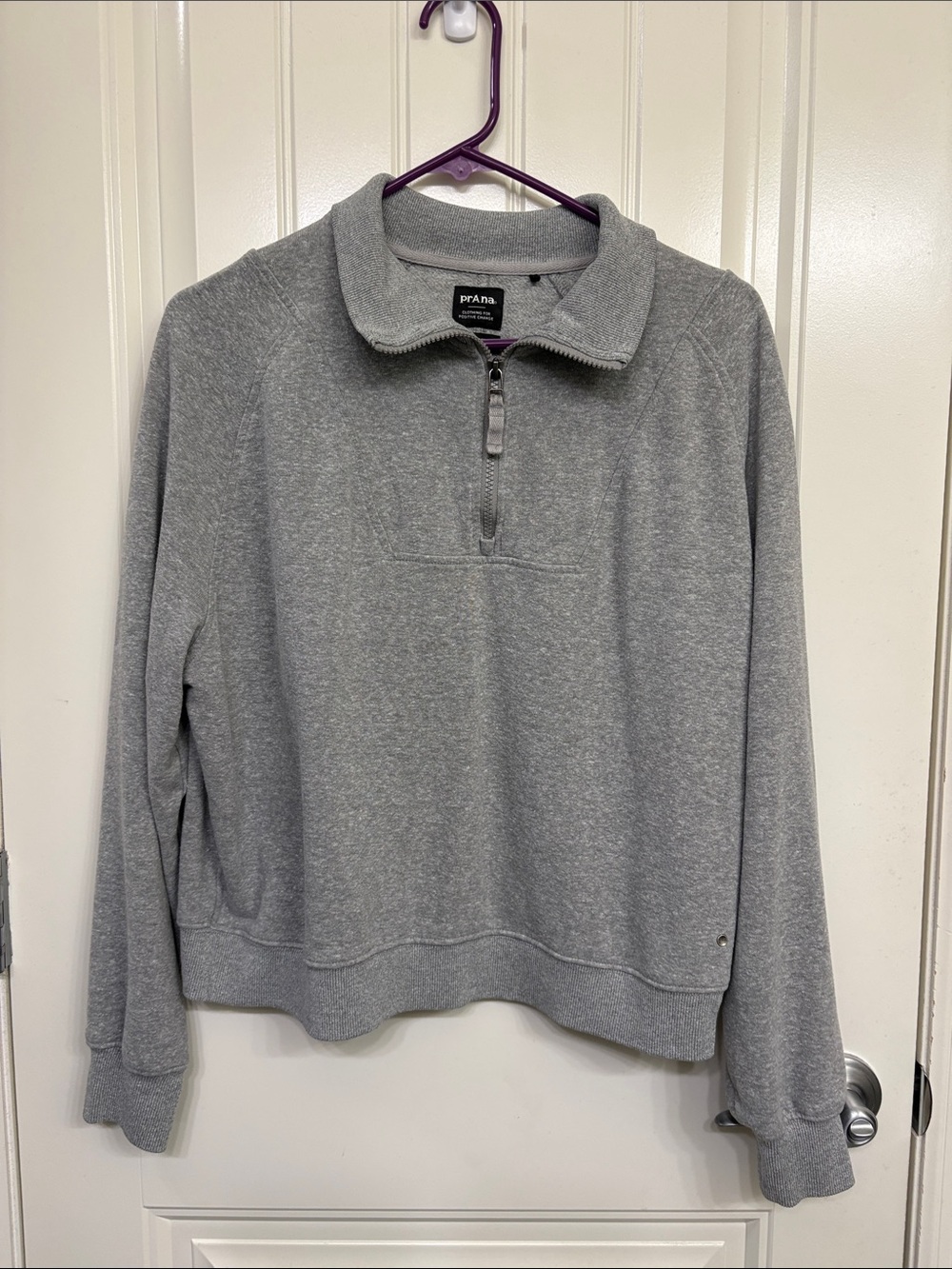 Prana Gray Half-Zip Women’s Pullover Sweater